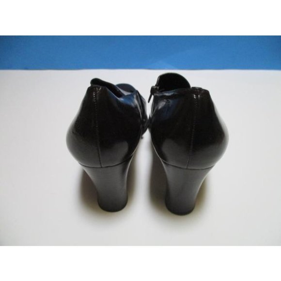 *Franco Sarto Brown Chestnut Square Toe Side Zip Pumps - Picture 6 of 9